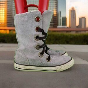 ✅Converse Chuck Taylor BEVERLY Lace Up Xhi Womens Sneakers Size 6 Faux Fur Lined